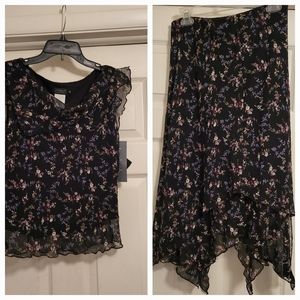 CDC, two peice skirt set, size 8